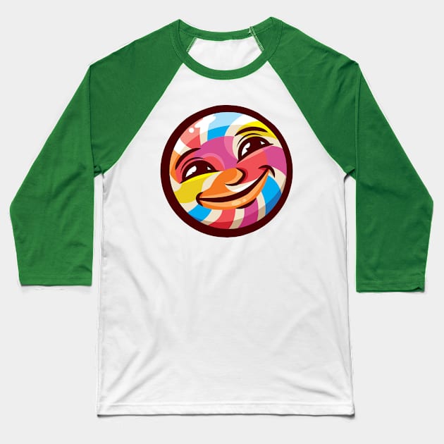 LolliPoppy face Baseball T-Shirt by BeataObscura